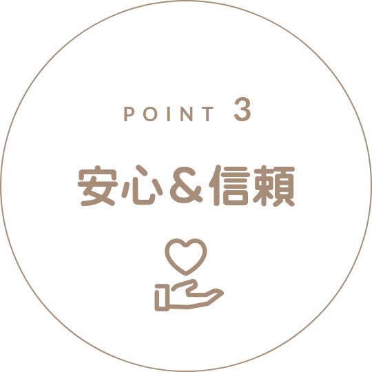 Point3 安心＆信頼